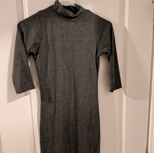 Boohoo Charcoal Long Sleeve Dress